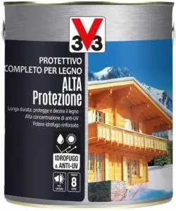 Protettivo completo per legno alta protezione a solvente, colore noce antico - 2,5 litri